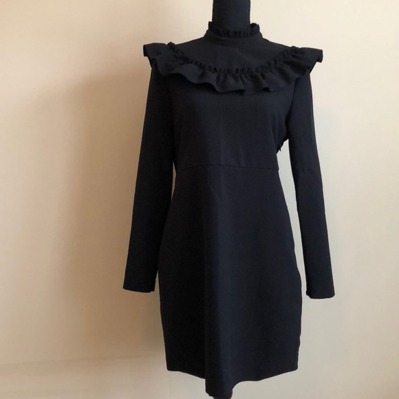 Stylish Ruffle Neck Dress 👗 - Picture 2 of 6